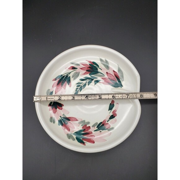 Clay Works Halifax N S Canada Pottery Dish Plate Flowers Unusual - Picture 7 of 12